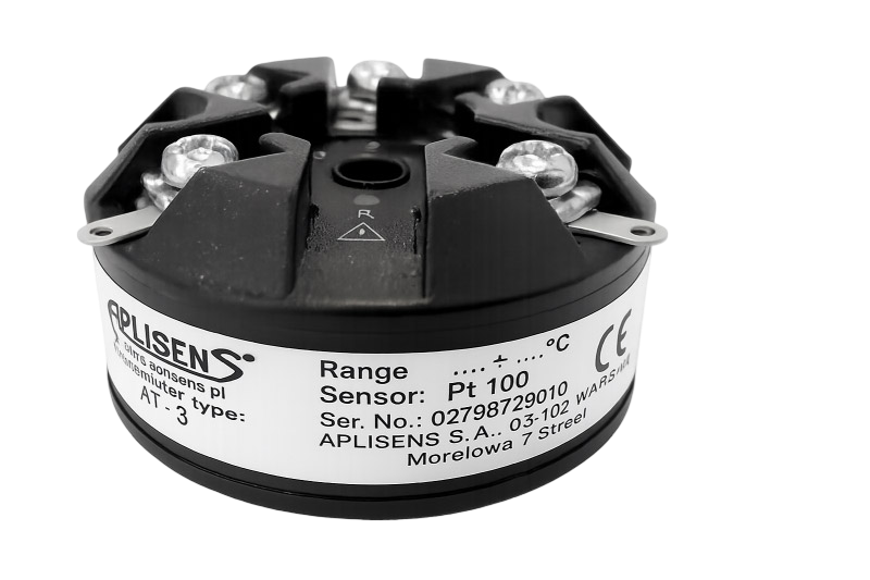 Head mounted temperature transmitter for Pt100